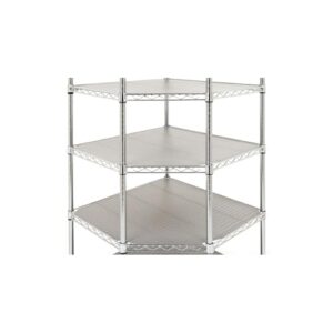 6-Tier Corner Shelf with Wheels, Corner Restaurant Shelf Commercial Food Storage