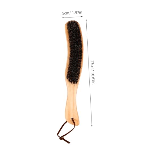 SOESFOUFU Dust Brush Whisk Broom Cleaning Scrub Brush Hat Cleaning Brush Dust Remover Brush Furniture Brush Wooden Handle Cleaning Brush Clothing Brush Hand Broom Wood Brush Horsehair