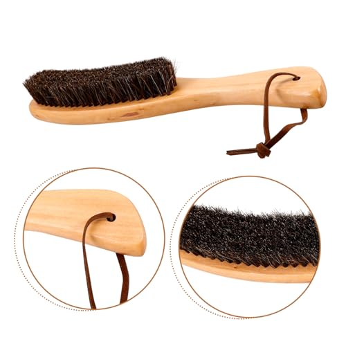 SOESFOUFU Dust Brush Whisk Broom Cleaning Scrub Brush Hat Cleaning Brush Dust Remover Brush Furniture Brush Wooden Handle Cleaning Brush Clothing Brush Hand Broom Wood Brush Horsehair