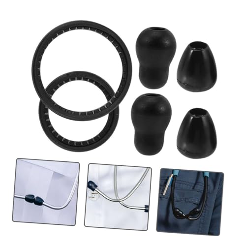 OSOLADY 2 Sets Accessories Bell Cover Diaphragm Replacement Medical Parts Ear Tips for Diaphragm for Black