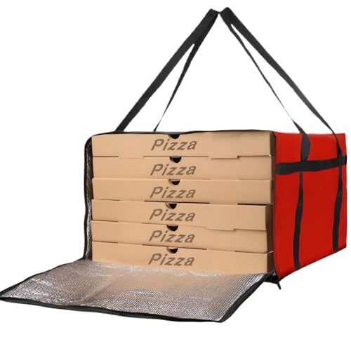 Insulated Bag Large Capacity Pizza Delivery Bag for Hot and Cold Food, Reusable Warming Bag with Zipper & Handle, Catering Cooler Bag for Doordash, Warmers for Parties, Insulated Bag