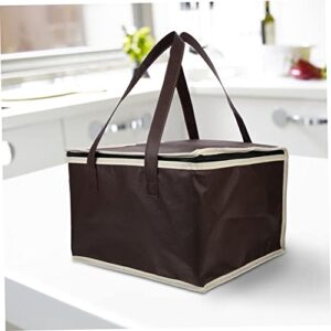 Hoement Aluminum Insulation Grocery Car Storage Shopping Tote Food Transport Food Storage Food Carrier Thermal Insulated Non-woven Fabric Coffee