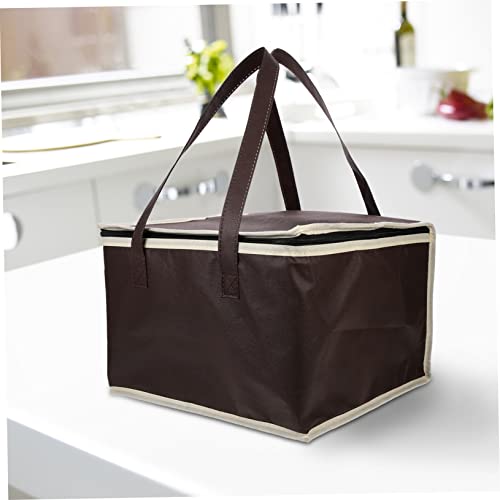 Hoement Aluminum Insulation Grocery Car Storage Shopping Tote Food Transport Food Storage Food Carrier Thermal Insulated Non-woven Fabric Coffee