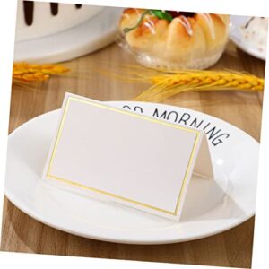 GAROZATION 200pcs Table Card Name Card for Wedding Tent Seat Card Name Card for Party Table Tent Cards Wedding Table Place Cards Seating Cards Blank Wedding Table Signs Foldable Tables Paper