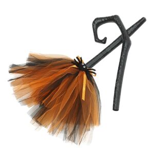 hootnee halloween broomstick ornament cosplay broom props halloween witches broom halloween broomstick decor halloween broom decoration encanto halloween decor halloween witch broom gauze