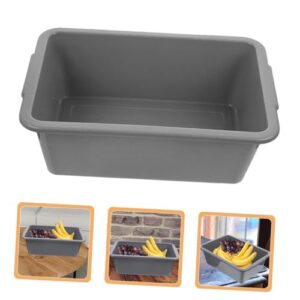 HOOTNEE 3pcs Restaurant Bowl Storage Box Utility Tub Meat Prep Tub Dishwashing Tubs Dishpan Basin Tub Commercial Tote Tubs Washing Basin Tub Rectangle Utility Dish Tub Storage Bins Pp Grey