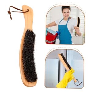 SOESFOUFU Dust Brush Whisk Broom Cleaning Scrub Brush Hat Cleaning Brush Dust Remover Brush Furniture Brush Wooden Handle Cleaning Brush Clothing Brush Hand Broom Wood Brush Horsehair