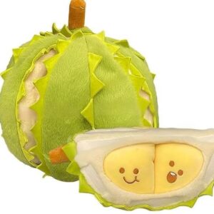 Fruit Durian Pillow Creative Detachable Durian Plush Toy Plushie Cute Stuffed Fruit Soft Plushies with Outfit Costume Squishy Plush Toys Gift for Girls