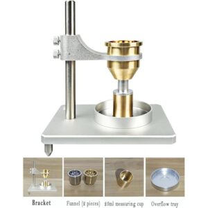 XDTKJDZ Hall Flow Meter, 2-in-1 Powder Bulk Density Meter Flow Tester, Funnel Aperture 2.5 MM/5.0 MM Brass Funne, Adjust Height, for Metal Powder and Non-Metallic Powder