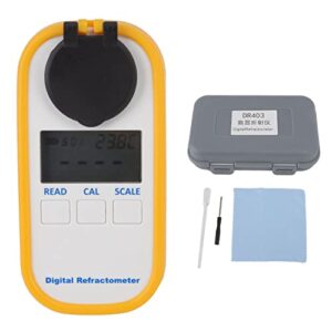 0 to 80% White Meter, Digital Refractometer, Large LCD Screen Portable Refractometer for Alcohol Volume Percent Measurement Tool Tester