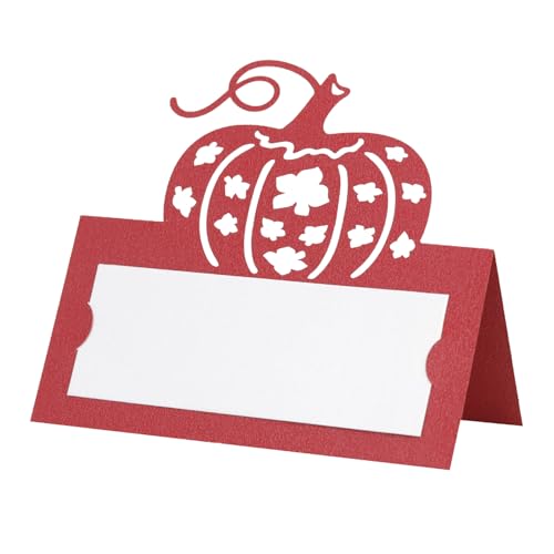 50pcs Festival Pumpkin Place Cards Thanksgiving Dinner Pumpkin Place Cards For Enhancing Holiday Table Decors