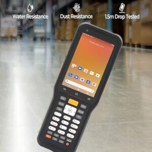 Rugged Android Handheld PDA Warehouse Inventory Barcode Scanner, Integrated Zebra 2D Scan Engine, Physical Keypad, GPS, WiFi & 4G for WMS & Logistics & Charge Dock