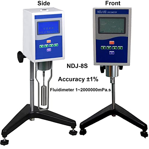 VTSYIQI Rotational Viscometer Liquid Viscosity Meter Rotary Viscometer Digital Viscosity Fluidimeter Tester Meter with 1~2000000mPa.s Accuracy ±1% 4 Rotor Fluidimeter Tester Meter