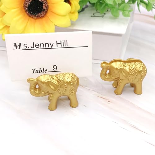 Pack Of 10 Gold Resin Table Number Stands Convenient Gold Place Cards Holders For Special Event Tablescape