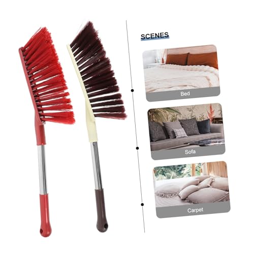 Hohopeti 2pcs Soft Brush Cleaning Hand Whisk Broom Furniture Clothes Broom Dusting Brush Hair Broom Brush Bench Fireplace Duster Car Hand Broom Counter Duster Hand Brush Bed Couch Broom Abs