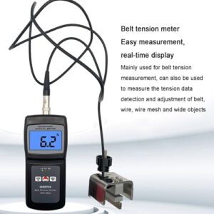 Belt Tension Meter, Ribbon Filamentous Tension Detection, with Sound and Light Alarm, USB Data Output, Tension Range 0-750N, for Multi-Ribbed V- and Synchronous Belts