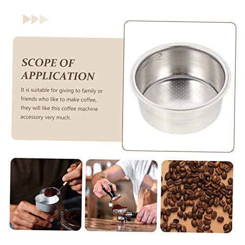 PRETYZOOM Coffee Filter Espresso Making Filter Espresso Basket for Coffee Espresso Filter Basket Kitchen Drain Basket Coffee Espresso Coffee Maker Espresso Tea Filters Stainless Steel Silver