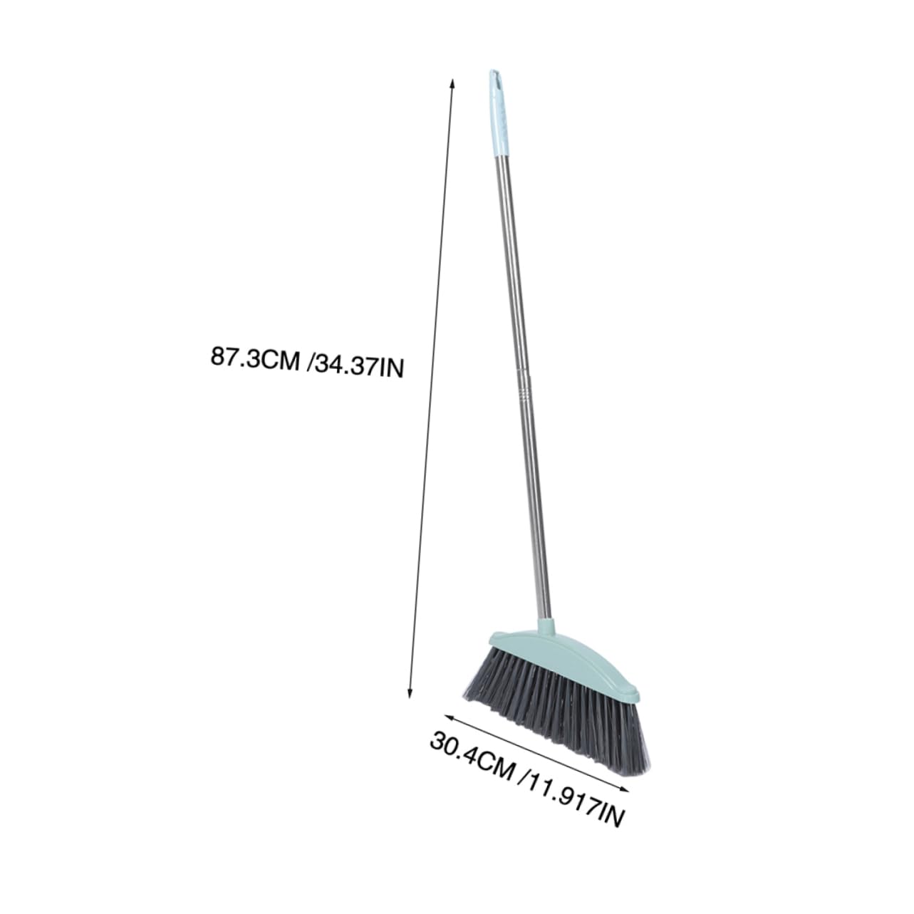 Levemolo 2pcs Stainless Steel Broom Angle Broom Large Broom Floor Cleaning Broom Market Broom Room Cleaning Broom Sweeper Broom Brooms for Sweeping Indoor Outdoor Broom Plastic Blue