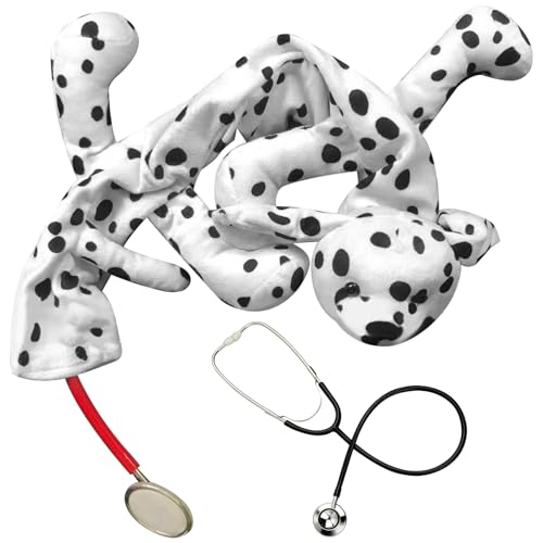 Stethoscope Sleeve,Stethoscope Cover Sleeve Animal Shape Eye-Catching Plush Stethoscope Cover Soft Comfortable Stethoscope Sleeve for Hospital Nurses Doctors, Spotted Dog Style