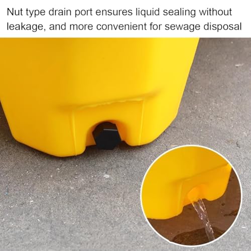 Rygcrud Drum Modular Spill Platform, Industrial Polyethylene Sump Capacity Containment Tray, Spill Pallet for Garage Warehouse Basement(45 L/72X72X16 CM)