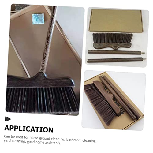 Gogogmee Home Use Broom Clean Brush Dustpan Household Home Cleaning Equipment Kitchen Cleaning Broom Sweeping Trash Thick Broom Floor Brooms Handle Cleaning Broom Sweeper Sweep Broom Wooden