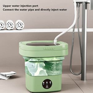 Portable Washers, Mini Foldable Washing Machine Automatic Deep Wash and Spin Dry Washer with Soft Drying Function for Home, Dorm, Travel Use (US Plug)