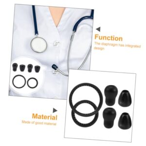 OSOLADY 2 Sets Accessories Bell Cover Diaphragm Replacement Medical Parts Ear Tips for Diaphragm for Black