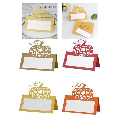 50pcs Festival Pumpkin Place Cards Thanksgiving Dinner Pumpkin Place Cards For Enhancing Holiday Table Decors