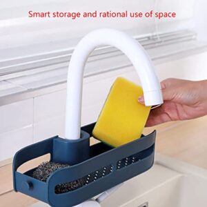 NTCLHFXU Faucet Rack for Kitchen Bathroom Accessories Sink Sponge Holder for Soap Sponge Brush Scrubber Drainer Tool