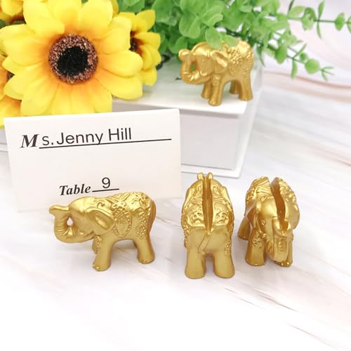 Pack Of 10 Gold Resin Table Number Stands Convenient Gold Place Cards Holders For Special Event Tablescape