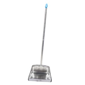 homocono stainless steel trash shovel garbage shovel sidewalk scoop broom and tools stand up dustpan industrial dustpan floor dustpan home pans household cleaning supplies silver plastic