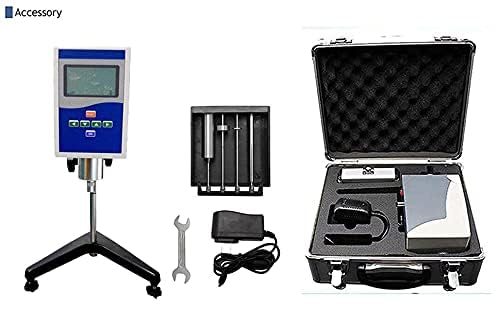 VTSYIQI Rotational Viscosity Meter Digital Rotary Viscometer Viscosity Testing Device with Accuracy ±1% 4 Rotor Fluidimeter Tester Meter Measurement Range 1~2000000mPa.s