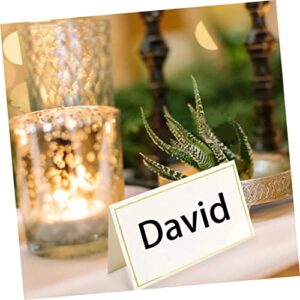 AUTSUPPL 50pcs Border Place Card Table Name Place Cards Banquets Place Cards White Table Cards Wedding Seating Multi-function Table Signs Wedding Invitation Place Card Holder The Paper