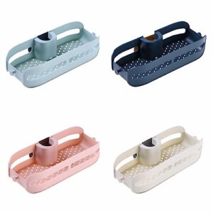 NTCLHFXU Faucet Rack for Kitchen Bathroom Accessories Sink Sponge Holder for Soap Sponge Brush Scrubber Drainer Tool