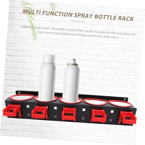 OKUMEYR Spray Bottle Wall Rack Bottle Holder Rack Spray Bottle Mount Bottle Organizer Rack for Spray Bottle Car Detailing Storage Paint Bottle Rack Spray Can Holder Can Rack Iron