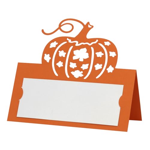 50pcs Festival Pumpkin Place Cards Thanksgiving Dinner Pumpkin Place Cards For Enhancing Holiday Table Decors