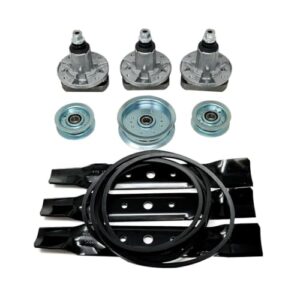 emshja deck rebuild kit blade spindle belt fits 48" cut deck 11/16"-center hole .164"-thickness 2 1/2"-width