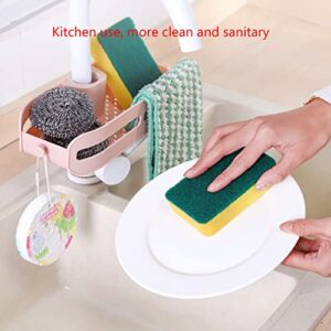 NTCLHFXU Faucet Rack for Kitchen Bathroom Accessories Sink Sponge Holder for Soap Sponge Brush Scrubber Drainer Tool