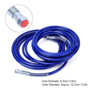 1/4in Paint Spray Hose Sprayer Flexible Fiber Tube 10 Meters 3265Psi Sprayer Hose 10m Paint Sprayer Hose