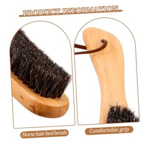 SOESFOUFU Dust Brush Whisk Broom Cleaning Scrub Brush Hat Cleaning Brush Dust Remover Brush Furniture Brush Wooden Handle Cleaning Brush Clothing Brush Hand Broom Wood Brush Horsehair