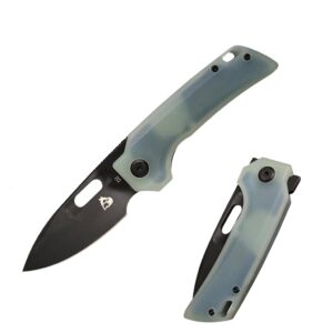 lost foxes pathfinder pocket knife | best gifts for men & women | d2 steel blade, g10 handle | edc folding knife for camping, survival, hiking | small, sharp pocket clip | perfect for dad, husband, or backpack gear