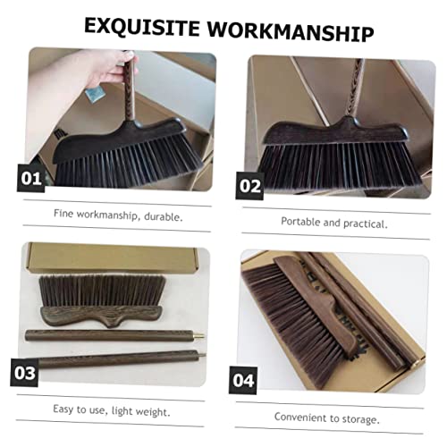 Gogogmee Home Use Broom Clean Brush Dustpan Household Home Cleaning Equipment Kitchen Cleaning Broom Sweeping Trash Thick Broom Floor Brooms Handle Cleaning Broom Sweeper Sweep Broom Wooden