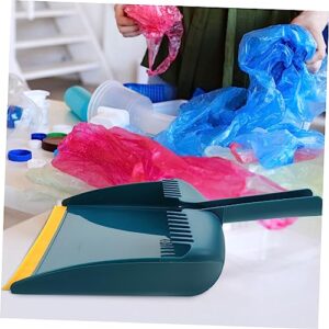 ORFOFE 1 Set Kitchen Broom Fireplace Broom Mini Broom Short Handle Broom Soft Bristle Broom Shovel Brush Combination Mini Dustpan Cleaning Broom Small Dustpan Tiny Brush Dustpan Pp Green