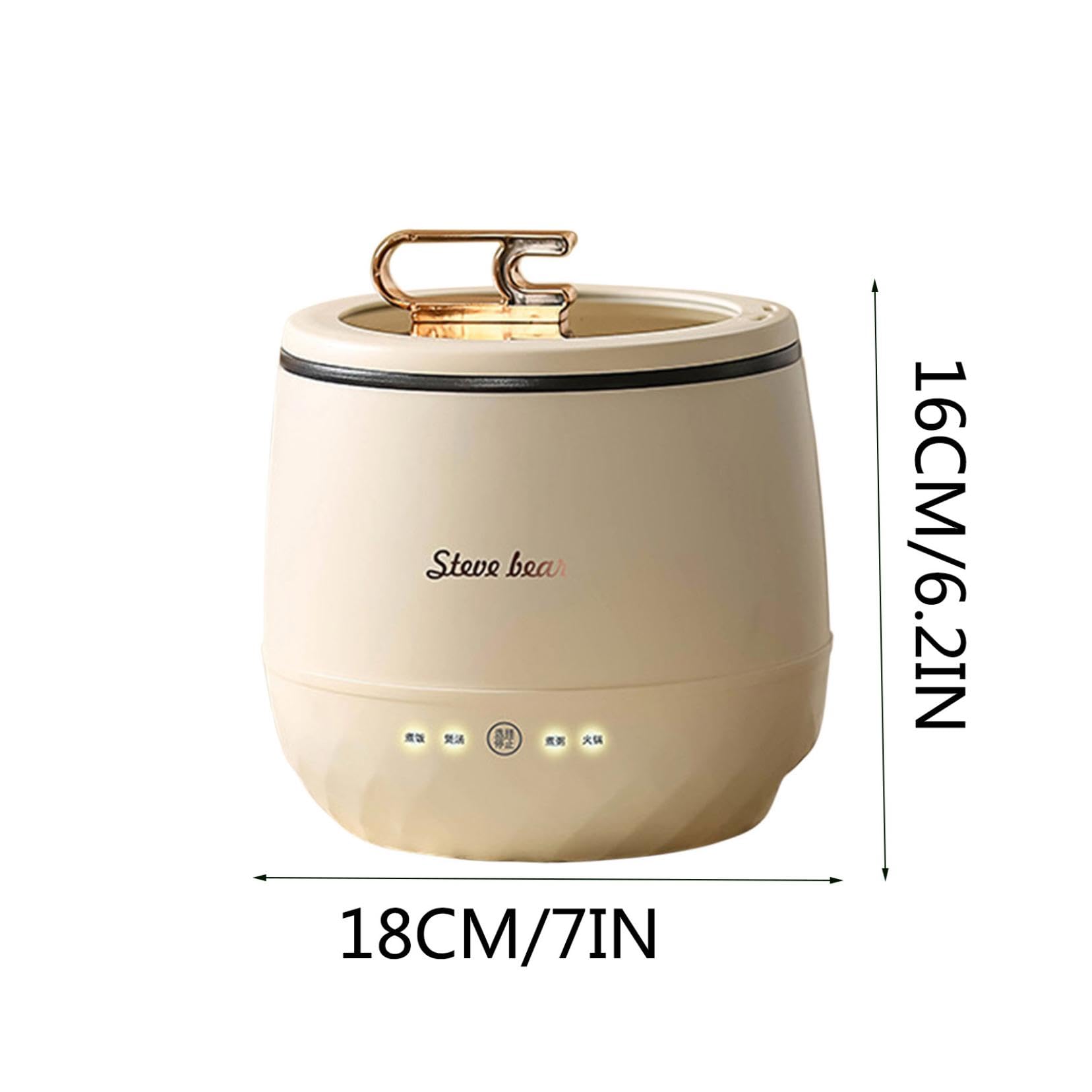 Multifunctional Mini Rice Cooker,1.8L Electric Pot, personal Ramen Cooker,hotpot pot electric, portable pot for Egg, Pasta, Soup, Porridge, Oatmeal with Temperature Control and Keep Warm Function