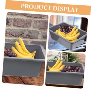 Levemolo 3pcs Restaurant Bowl Storage Box Dishpan Basin Tub Meat Prep Tub Dishwashing Tubs Utility Tub Wash Basin Tub Commercial Tote Tubs Rectangle Utility Dish Tub Storage Bins Pp Grey