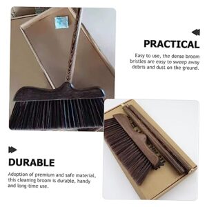 Gogogmee Home Use Broom Clean Brush Dustpan Household Home Cleaning Equipment Kitchen Cleaning Broom Sweeping Trash Thick Broom Floor Brooms Handle Cleaning Broom Sweeper Sweep Broom Wooden