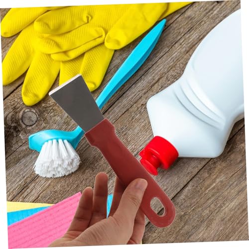 KOMBIUDA 2pcs Kitchen Cleaning Tools Wallpaper Scraper Scrapers for Ovens Stoves Snow Frost Remover Tool Griddle Scraper Tool Kitchen Cleaning Scraper Paint Scraper Red 420 Stainless Steel