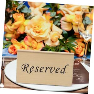 VOSAREA 4sets Table Booked Reserved Signs for Tables Meeting Banquet Reserved Signs Ceremony Reception Reserved Signs Table Card Holder Table Number Holders Tents Golden Stainless 4pcs*4