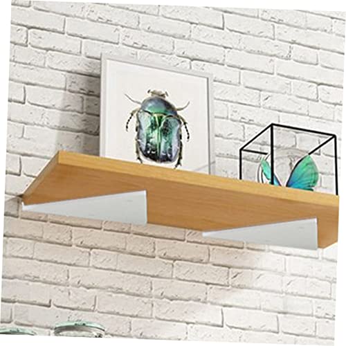 Unomor Partition Support Frame Shelves Wall Mounted Plant Hanger Stand Wall Brackets for Heavy Duty Wall Shelving Projector Wall Mount Shelf Triangle Bracket White Stainless Steel