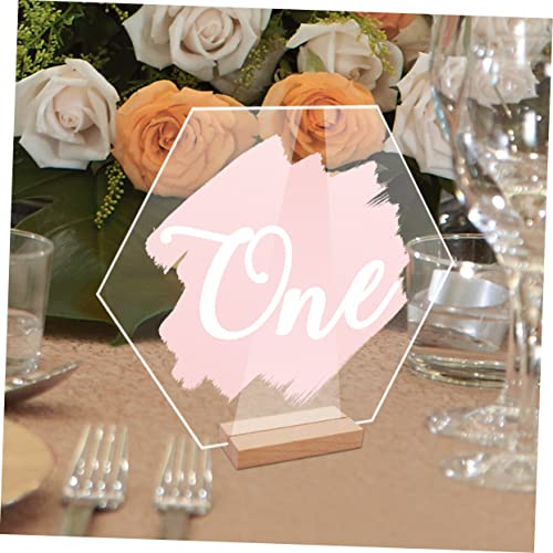 TOKIDNY 10 Pcs Hexagonal Table Dining Room Table Decor Reception Table Number Wedding Sign Dinner Table Decor Wedding Decor Cafe Table Numbers Wedding Place Sign Acrylic Table Numbers Sign